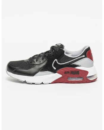 Pantofi sport cu insertii de piele Air Max Excee, Visiniu/Negru/Gri