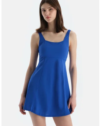 Rochie mini de plaja, Albastru royal
