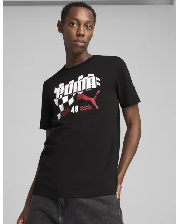 Tricou de bumbac cu imprimeu, Alb/Negru stins