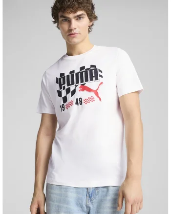 Tricou de bumbac cu imprimeu, Alb/Negru