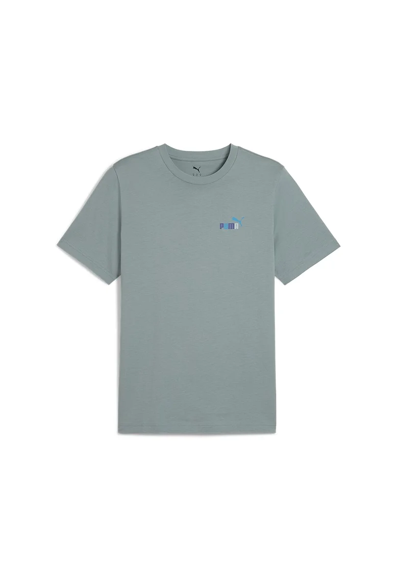 Tricou regular fit de bumbac cu model grafic, Negru/Albastru indigo/Verde persan