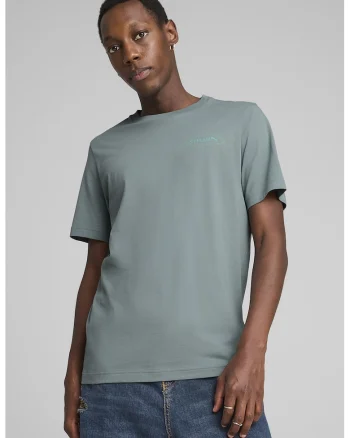Tricou regular fit de bumbac cu model grafic, Turcoaz/Albastru deschis/Verde persan