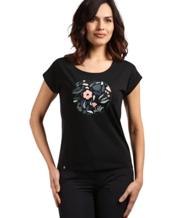 Tricou  Roane, bumbac organic, negru, Negru