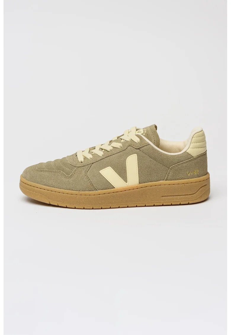 Pantofi sport low-cut de piele intoarsa, Maro taupe