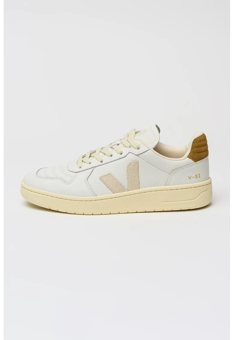 Pantofi sport low-cut de piele, Alb
