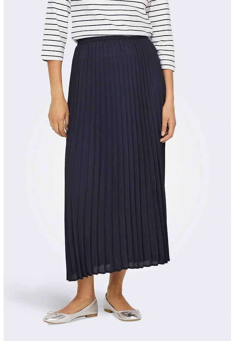 Fusta lunga cu model uni, Bleumarin