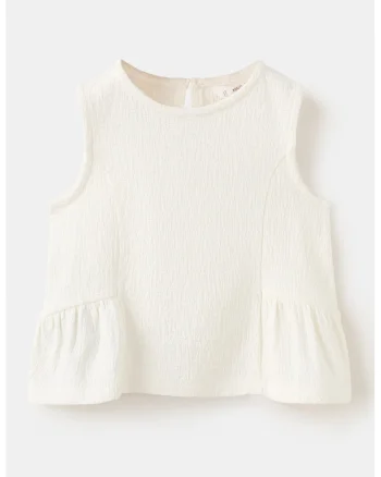 Bluza texturata cu croiala lejera, Alb murdar