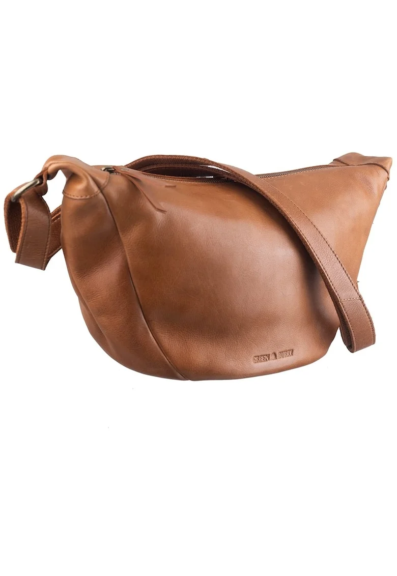 Geanta umar dama piele naturala coniac 36 x 21 cm, Colombiana,