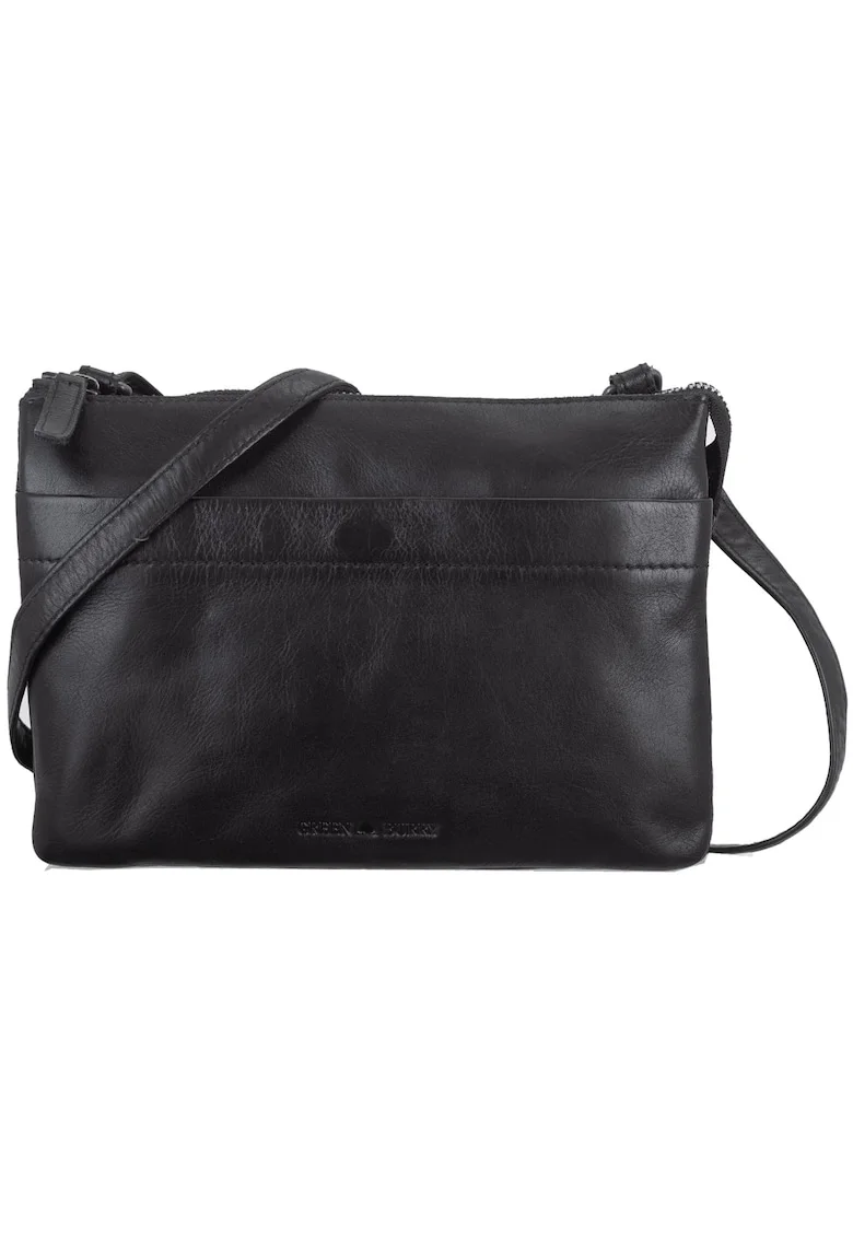 Geanta umar dama piele naturala neagra 24.5 x 17 x 6 cm, Colombiana,