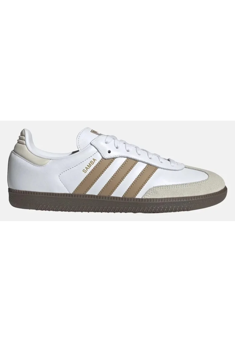 Pantofi sport unisex din piele cu garnitura din piele intoarsa Samba OG