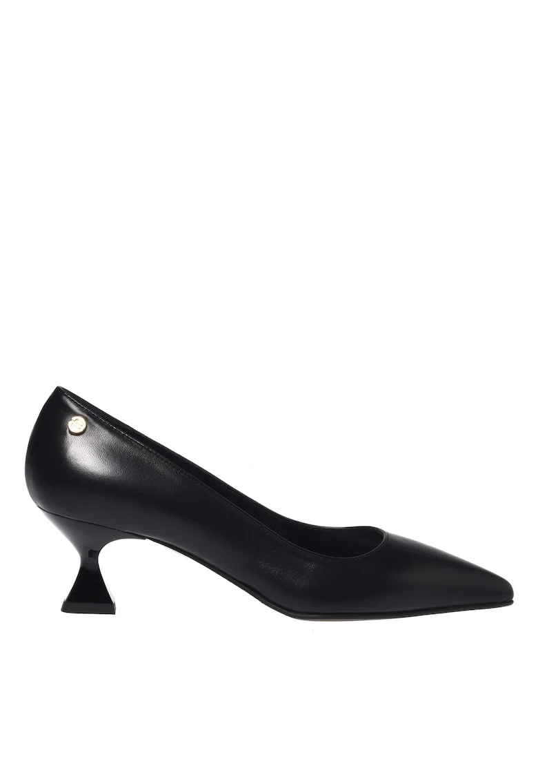 Pantofi din piele cu varf ascutit, Negru
