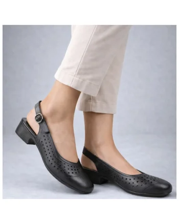 Sandale casual, dama,  X480017D negru, piele naturala, Negru