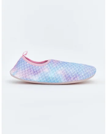 Papuci de apa cu model cu paiete, Albastru pastel/Violet/Roz pastel
