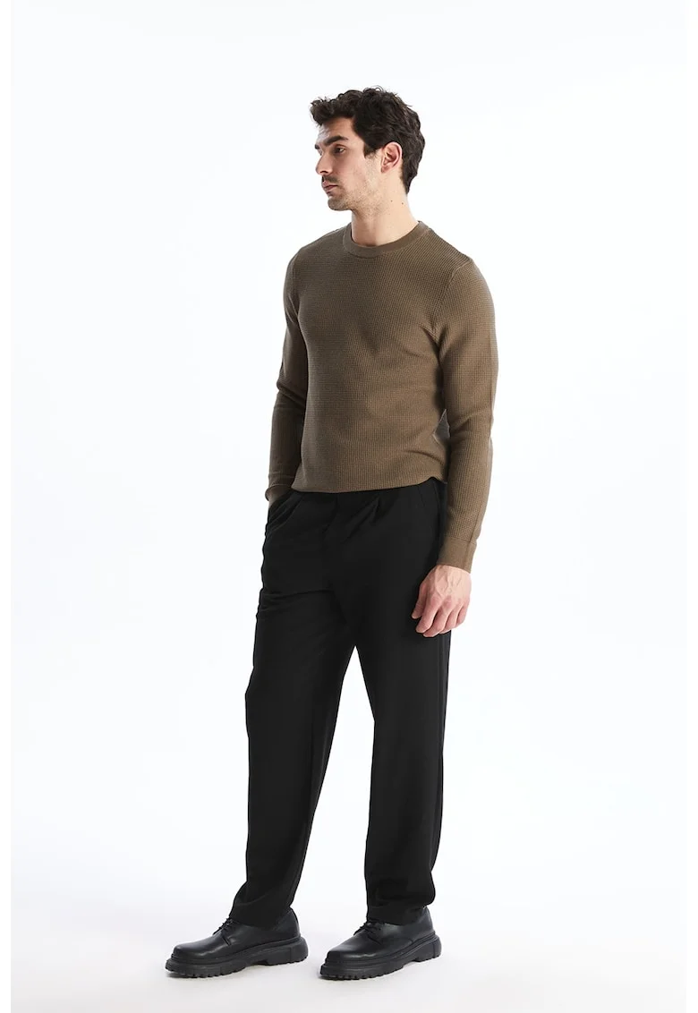 Pantaloni chino regular fit, Negru