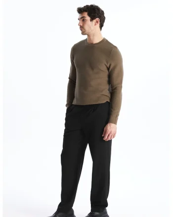 Pantaloni chino regular fit, Negru