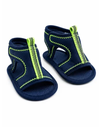 Sandale bebe bleumarin tip sport cu scai, usoare si flexibile pentru vara