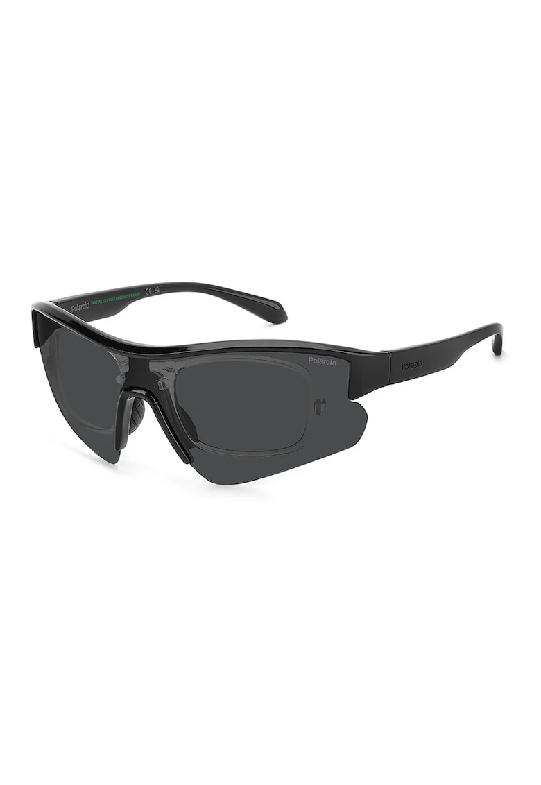 Ochelari de soare wrap cu lentile polarizate, Negru