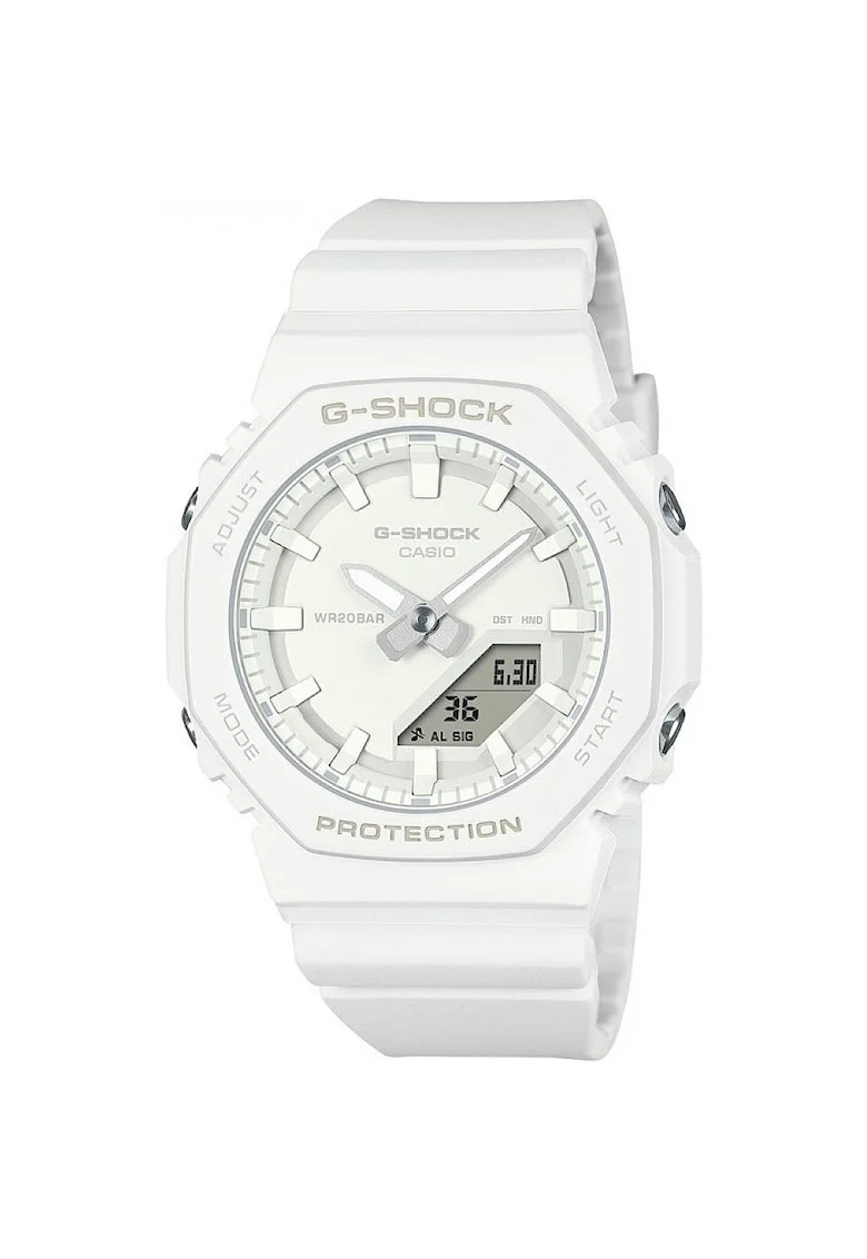 Ceas analog si digital G-Shock, Alb