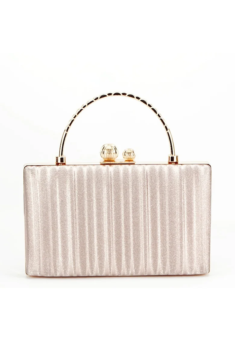 Geanta clutch cu maner BME-622 05, Auriu rose, 20x12x3