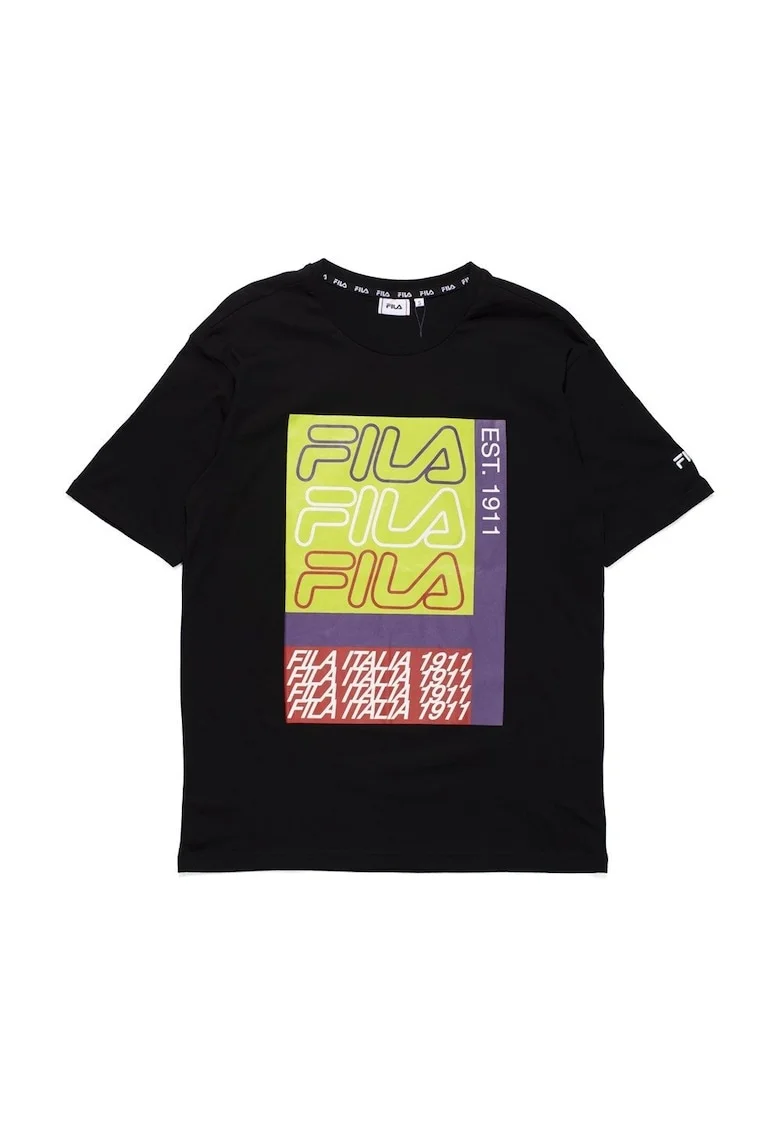 Tricou barbati  imprimeu special, negru, bumbac,