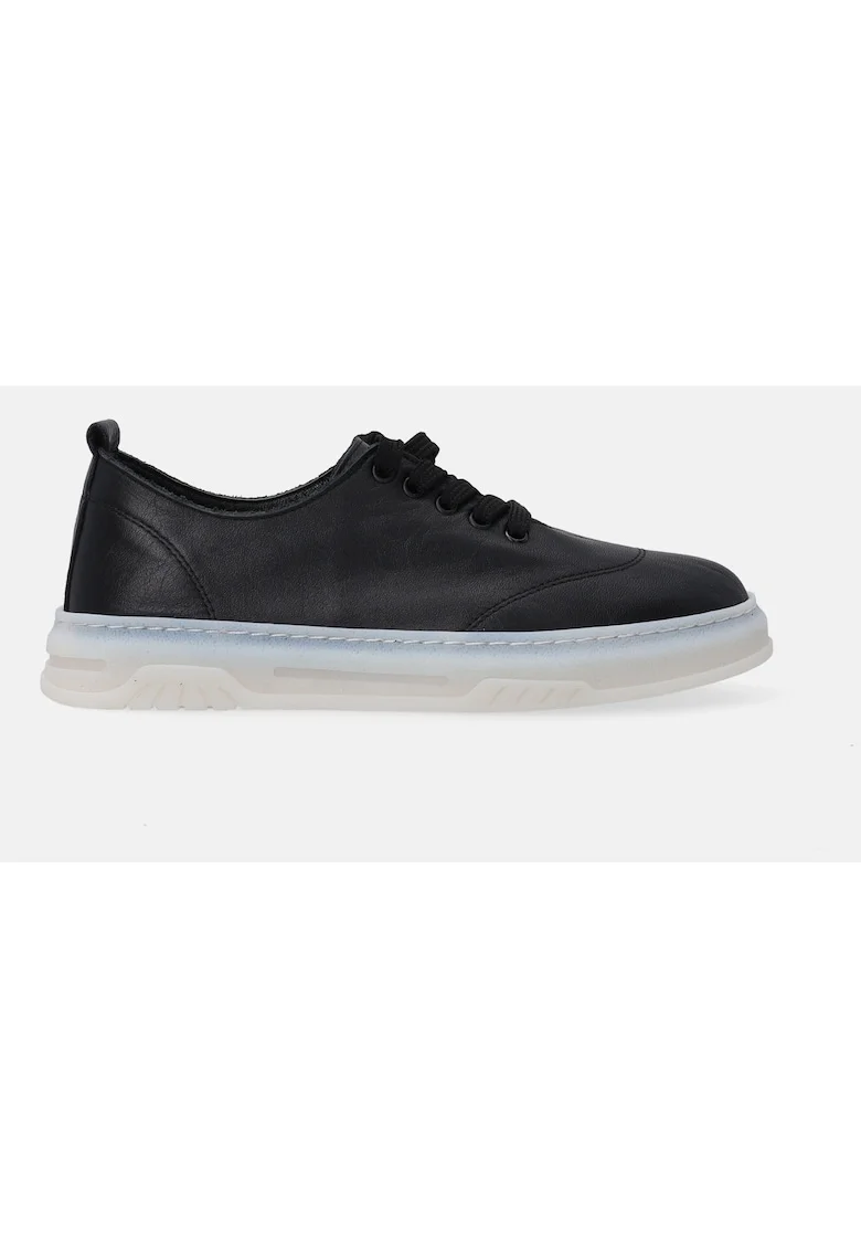 PANTOFI SPORT DIN PIELE UNI CU SIRET