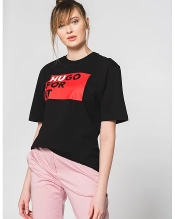Tricou cu logo, Negru