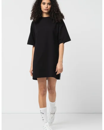 Rochie-tricou supradimensionata Nashonda, Alb/Negru