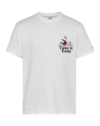 Tricou cu imprimeu logo, Alb
