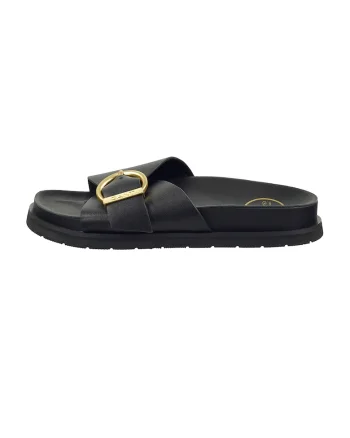 Papuci de piele Mardale, Negru