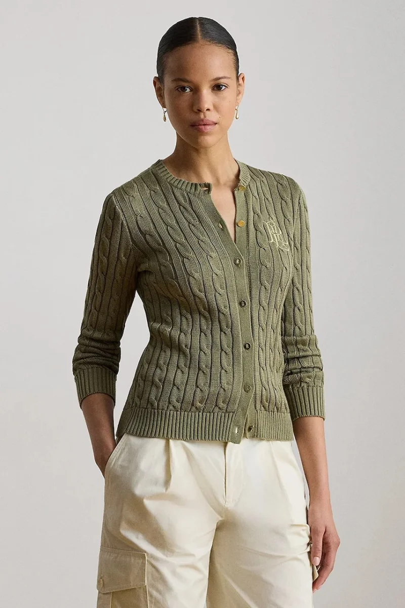 Lauren Ralph Lauren cardigan pentru femei, cu bumbac