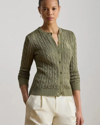 Lauren Ralph Lauren cardigan pentru femei, cu bumbac