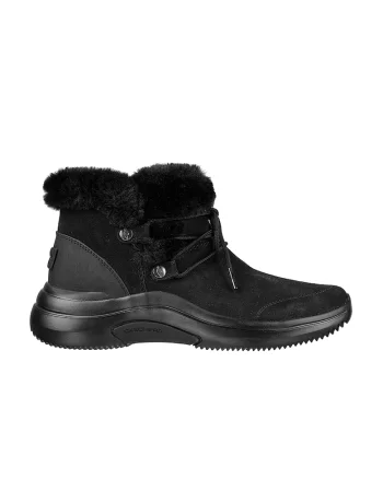 Ghete de piele intoarsa cu sireturi On-The-Go Midtown, Negru