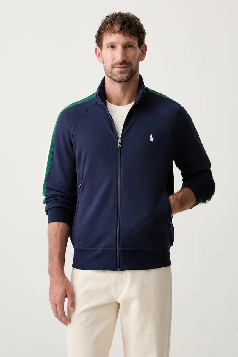 Polo Ralph Lauren hanorac cu fermoar pentru bărbați, cu bumbac