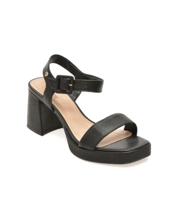 Sandale FLAVIA PASSINI negre, 356310, din piele naturala