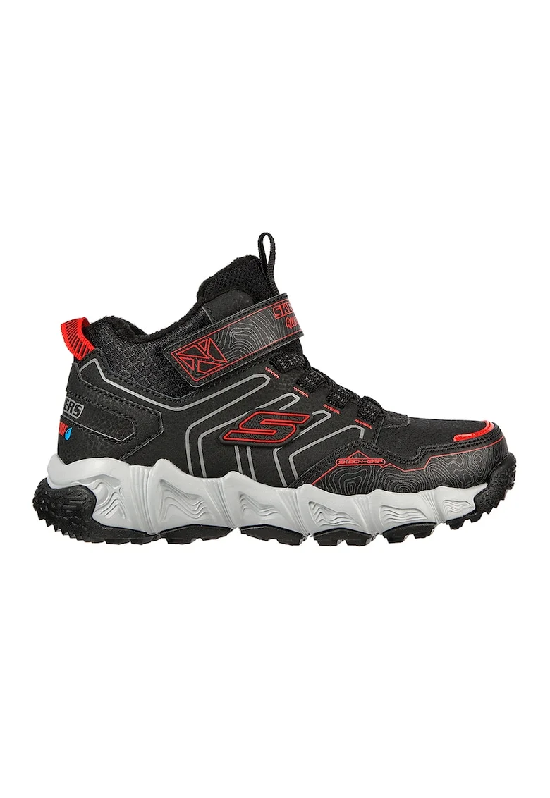 Pantofi sport mid-high Velocitrek Combex, Alb/Negru/Rosu inchis
