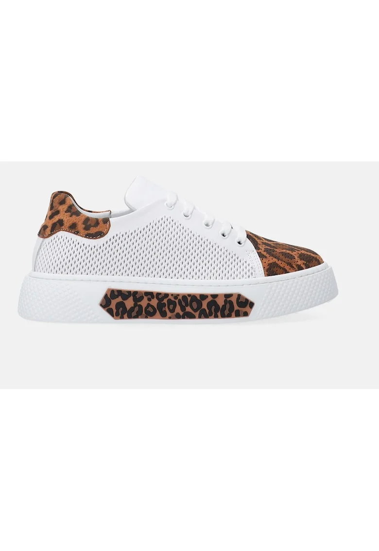 Pantofi sport din piele cu perforatii