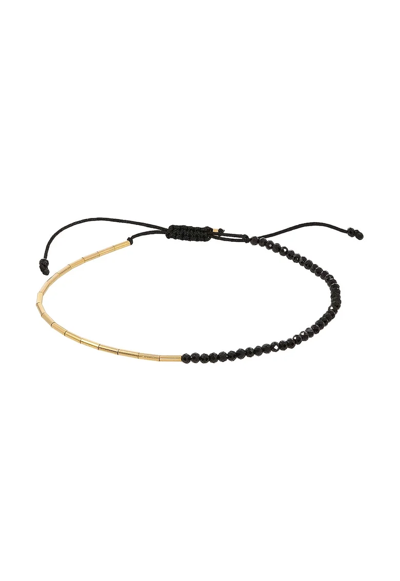 Bratara ajustabila din aur filat de 14K/20, Auriu/Negru