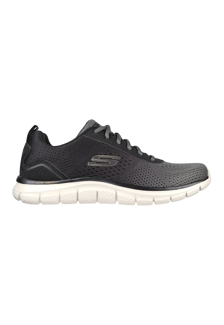 Pantofi sport din plasa tricotata Track-Ripkent, Gri/Negru stins