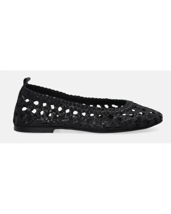 Balerini din piele cu model impletit