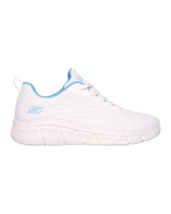 Pantofi sport low-cut de plasa, Alb/Albastru