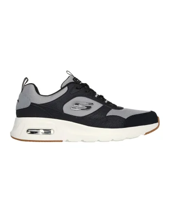 Pantofi sport cu garnituri de piele ecologica Yatton, Negru/Gri cenusiu
