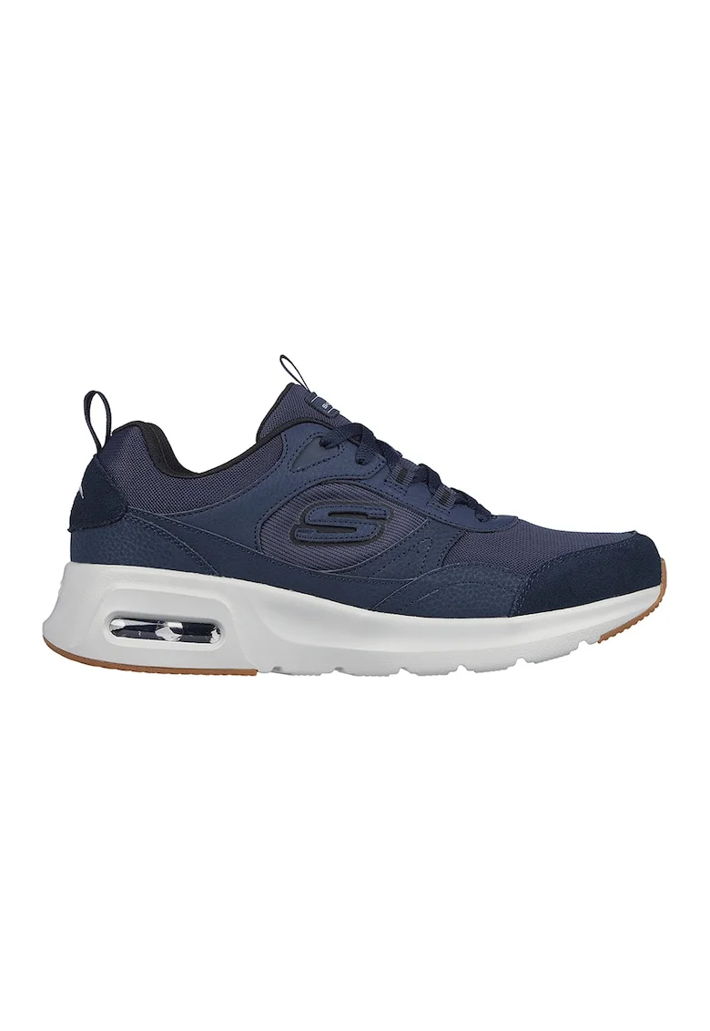 Pantofi sport cu insertii de piele intoarsa Skech - Air Court, Bleumarin