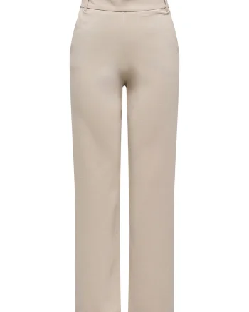 Pantaloni dama,  bej, material viscoza/nailon/elastan