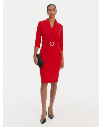 Rochie de cocktail,  rosie, poliester, fermoar