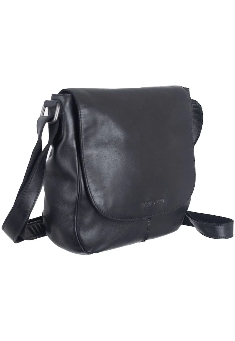 Geanta umar dama piele naturala neagra 28 x 26 cm, Colombiana,