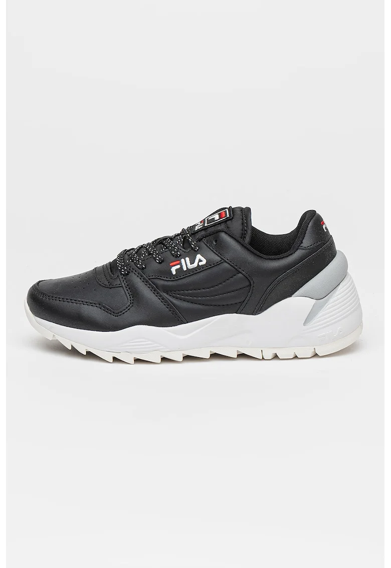Pantofi sport din piele ecologica cu sireturi Orbit, Negru