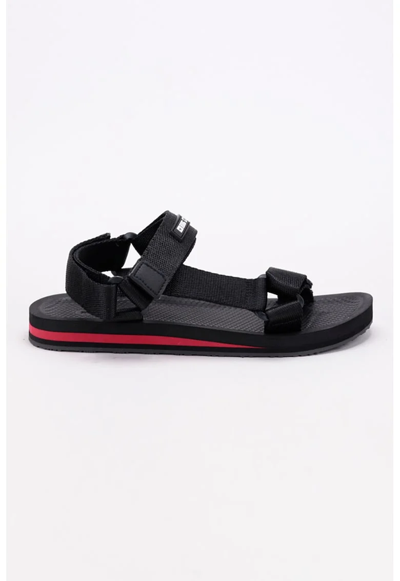 Sandale de material textil cu velcro, Negru