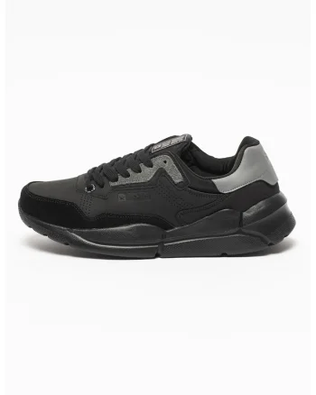 Pantofi sport cu garnituri de piele intoarsa, Negru