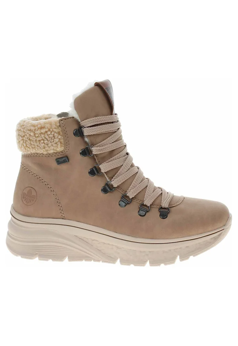 Botine dama 48034-20,  Sintetic, Bej