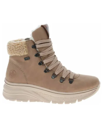 Botine dama 48034-20,  Sintetic, Bej